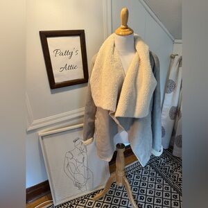Ralph Lauren Gray and Cream Teddy Jacket